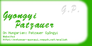 gyongyi patzauer business card